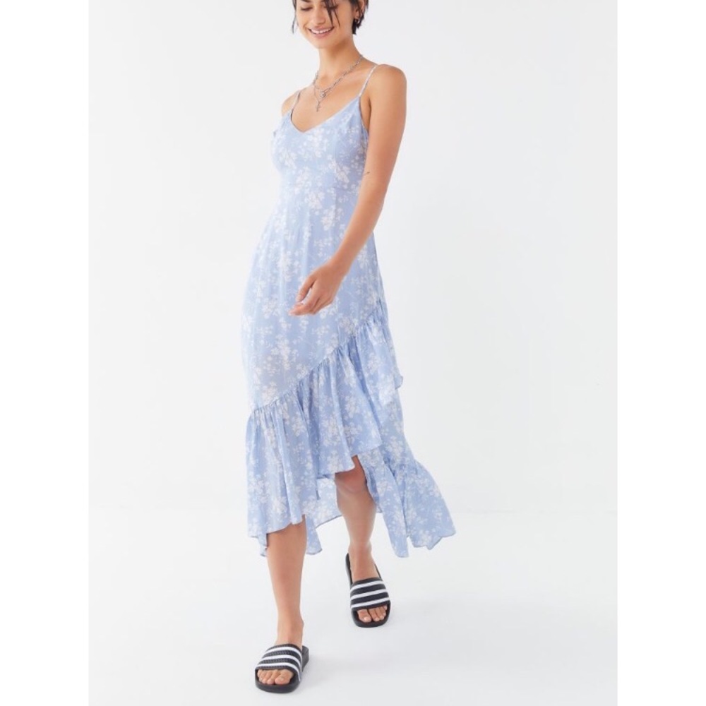 Urban Outfitters fireworks tie back ruffle dress